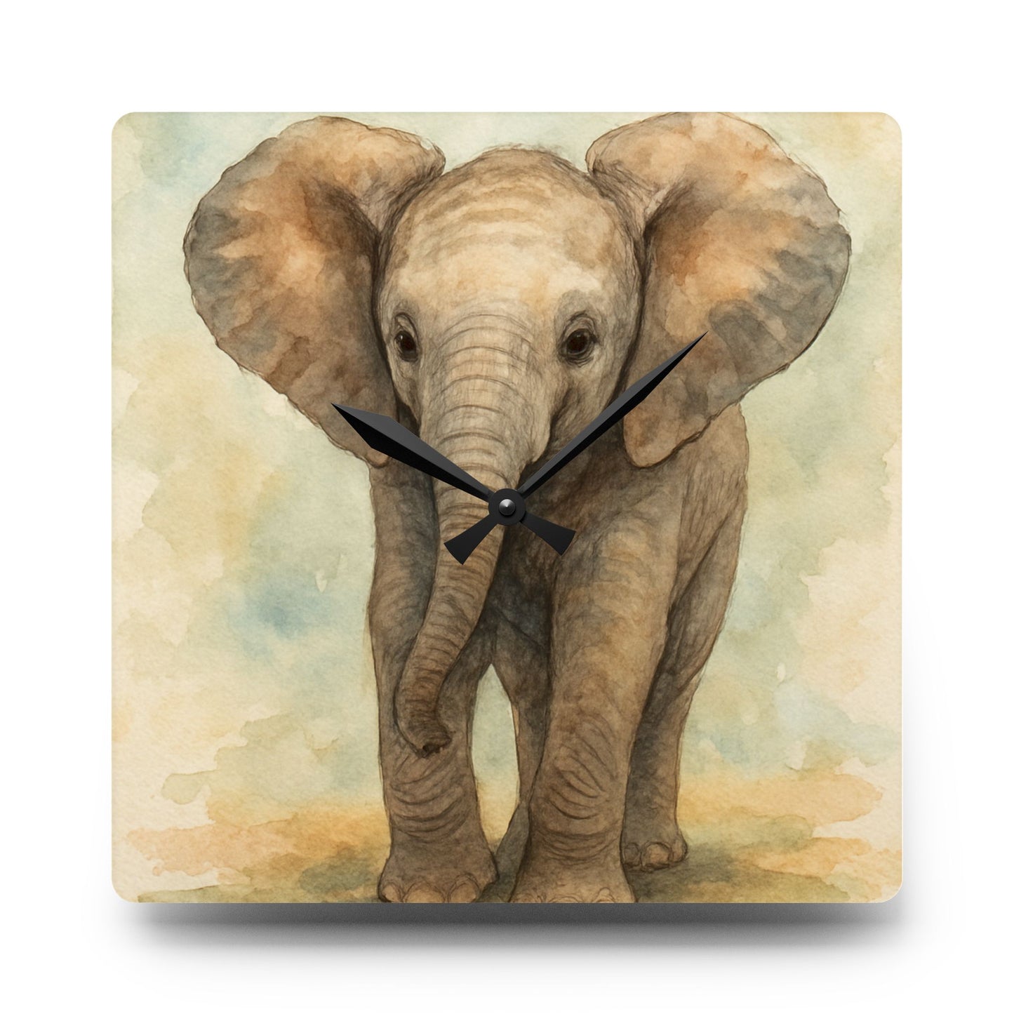 Baby Elephant-Acrylic Wall Clock - Baby Safari Collection-Decor