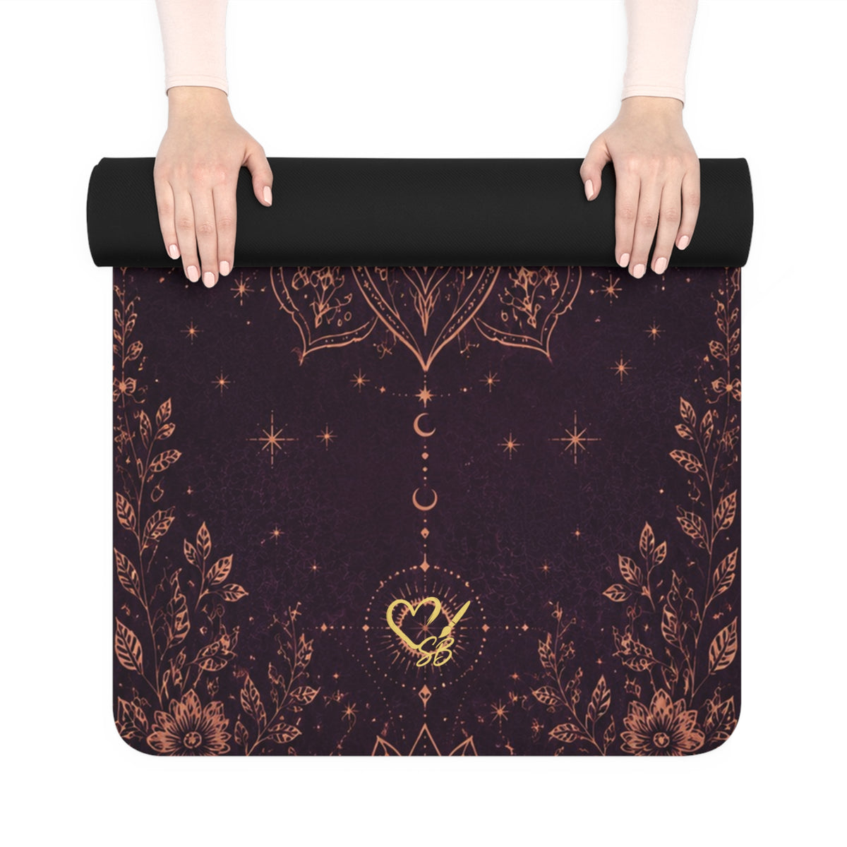 Mandala Moon Rubber Yoga Mat — Non‑Slip Eco Meditation Mat