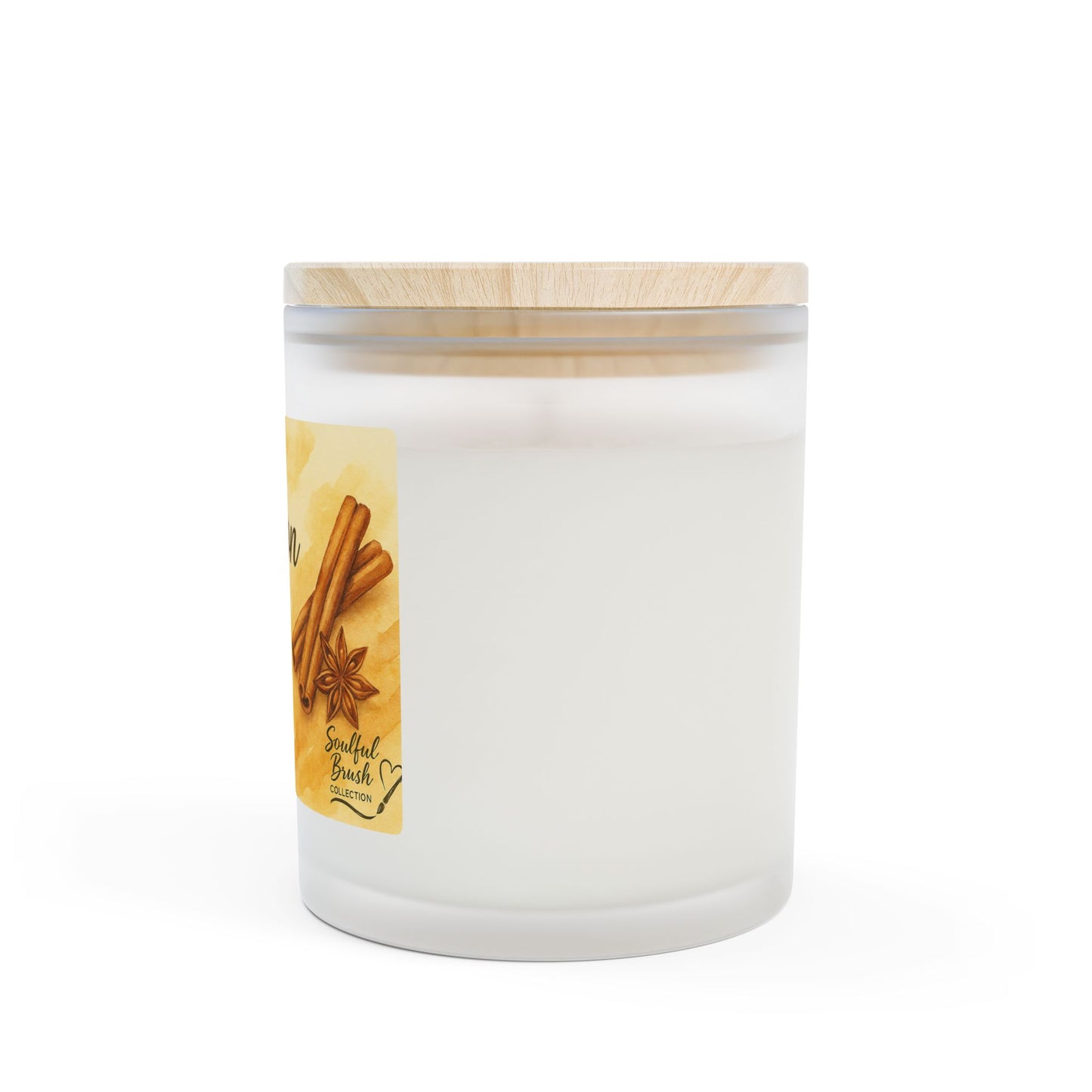 Colección Soulful - 9 maravillosas velas aromáticas — Frasco de vidrio esmerilado de 11 oz con tapa de madera