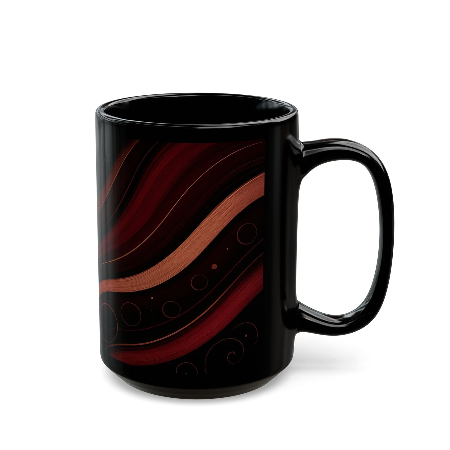 Copper Veil 5-Soulful Collection-Black Mug — 11oz & 15oz Ceramic Coffee Cup
