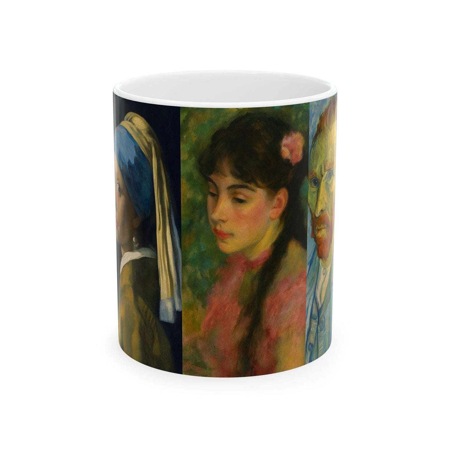 Portraits Through History-Artistic Ceramic MugFamous Artwork, Beautiful, Timeless