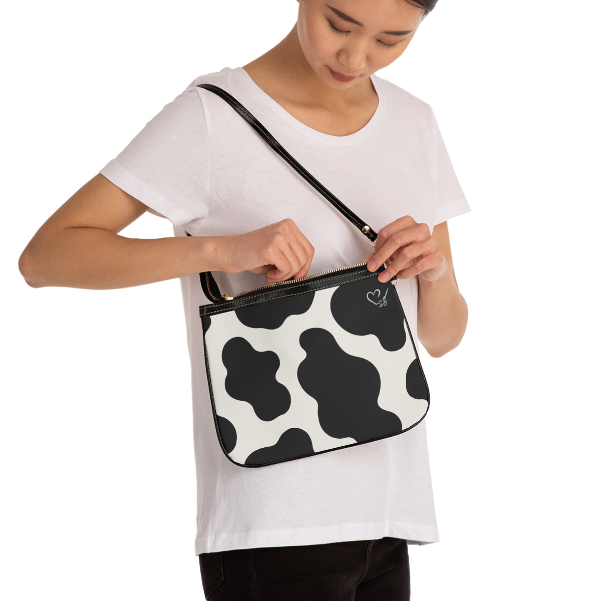 Cow Print Small Shoulder Bag