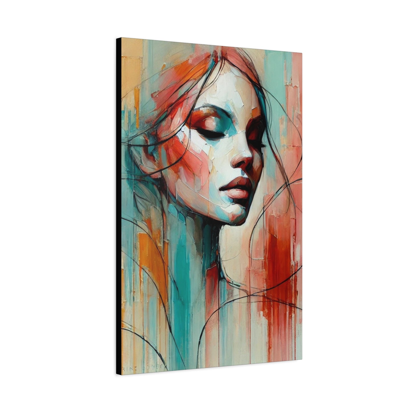 In the Now-Fine Art Canvas Print - Female Abstract Print - Calming and Modern Artwork