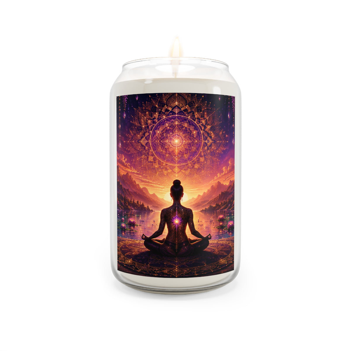 Meditation Soy Candle — Chakra Alignment Scented 13.75oz