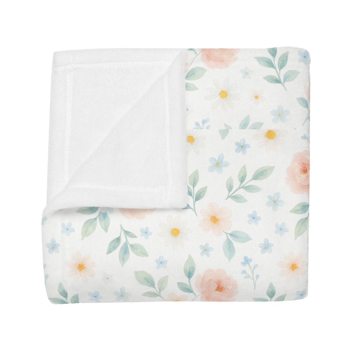 Manta de felpa Woodland Friends con diseño floral campestre elegante