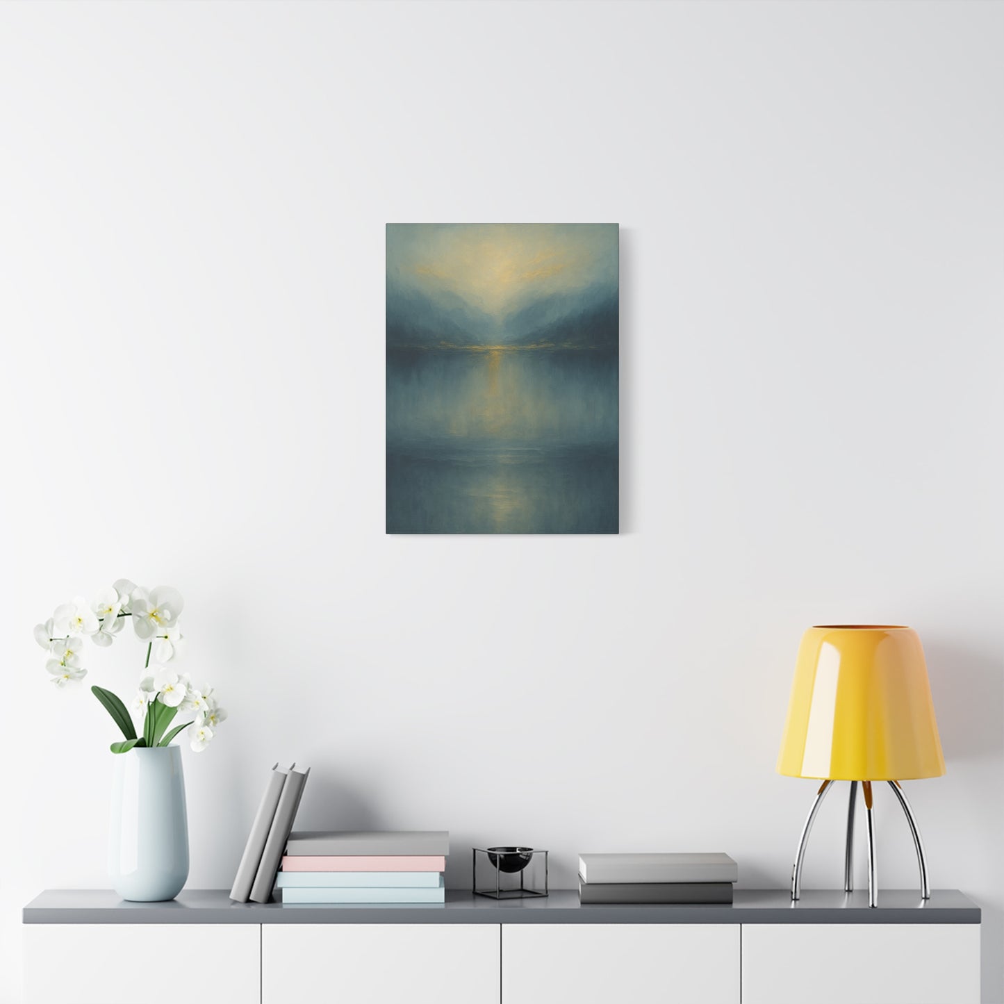 Misty Blue 3 -  Abstract landscape Collection -Fine Art Canvas Print