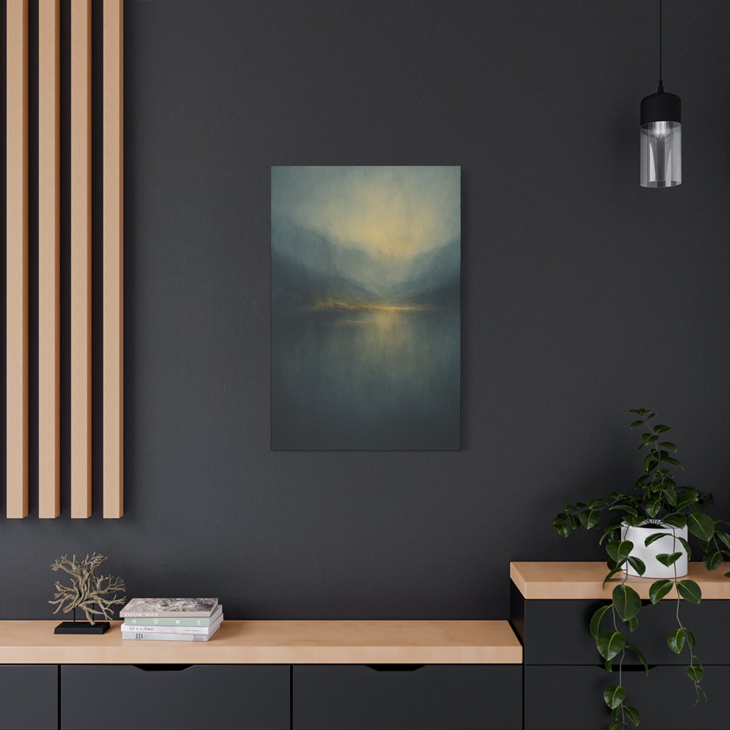 Misty Mountian Sunset-  Abstract landscape Collection-Fine Art Canvas Print