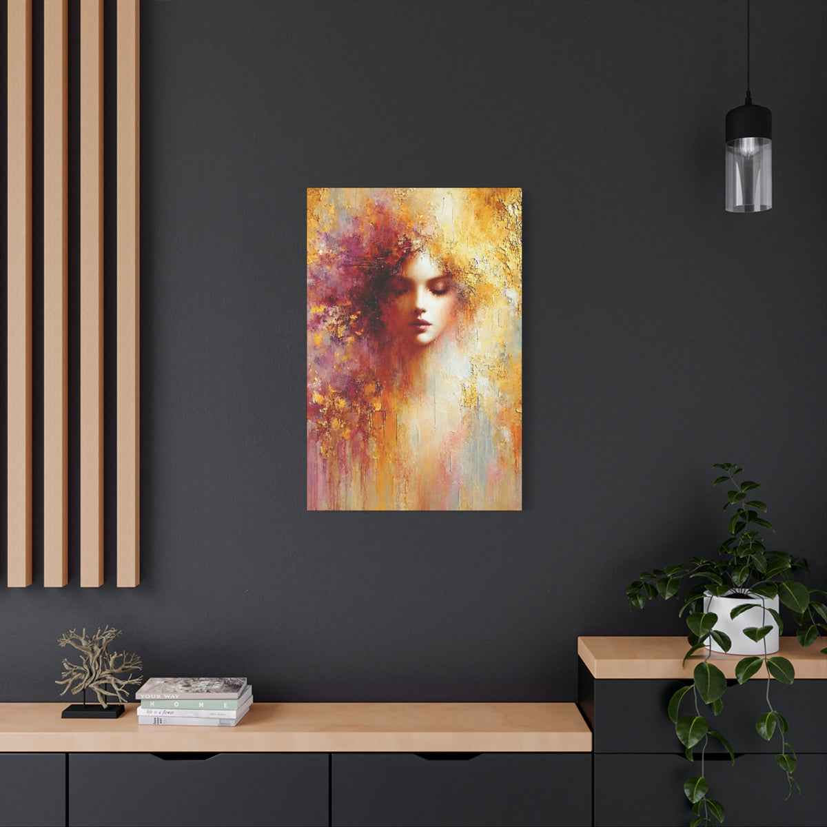 Disuélvete en la Luz — Impresión en Lienzo de Arte Fino — Impresión Abstracta Femenina — Obra de Arte Relajante y Moderna