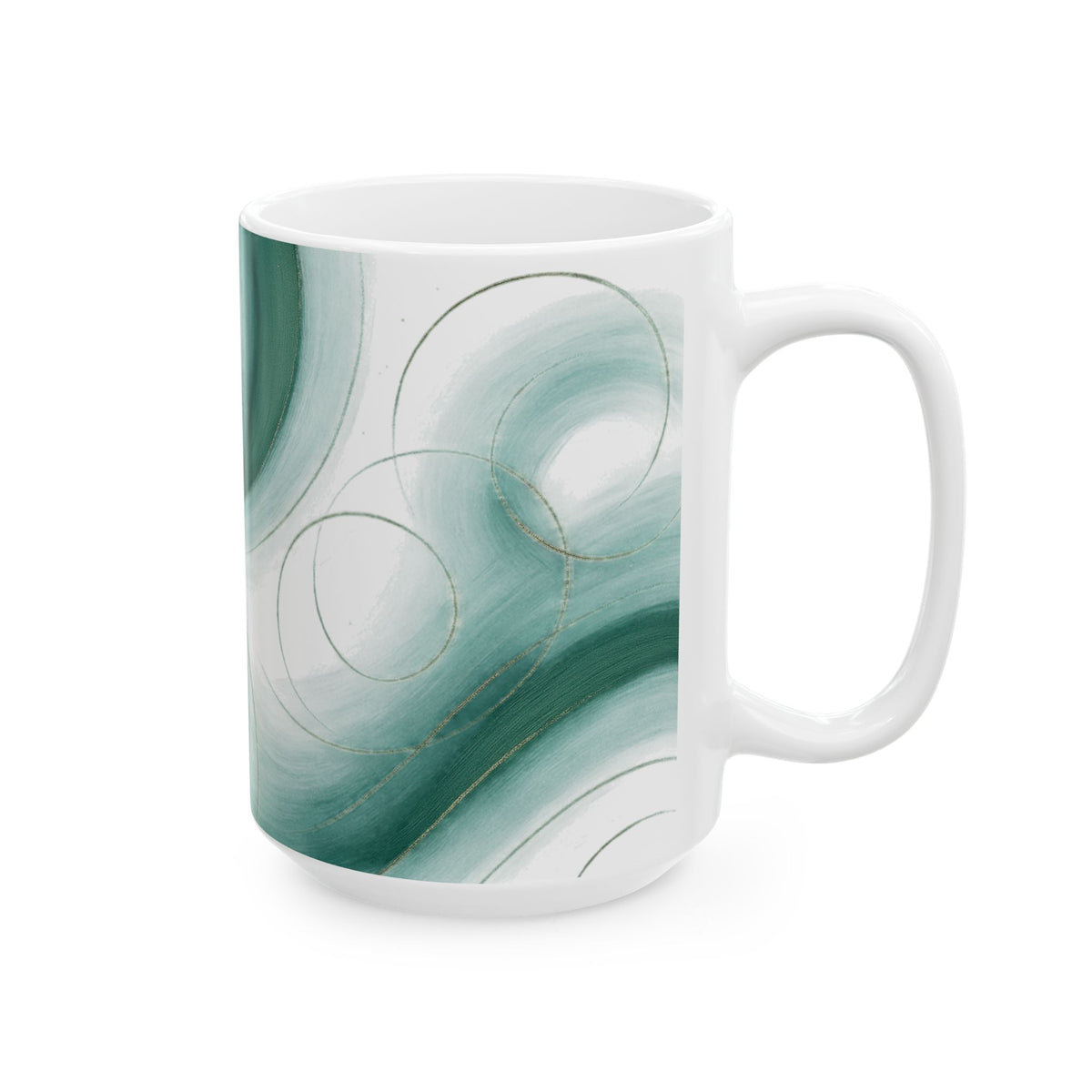 Ocean Mist 3-Soulful Collection — Abstract Swirl Coffee Cup (11oz & 15oz)