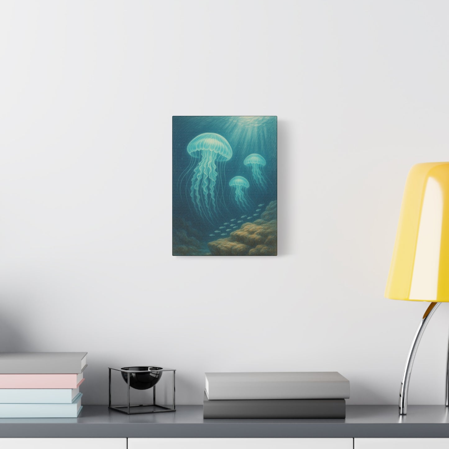 Jellyfish Ocean Canvas Print – Stretched Matte Wall Art