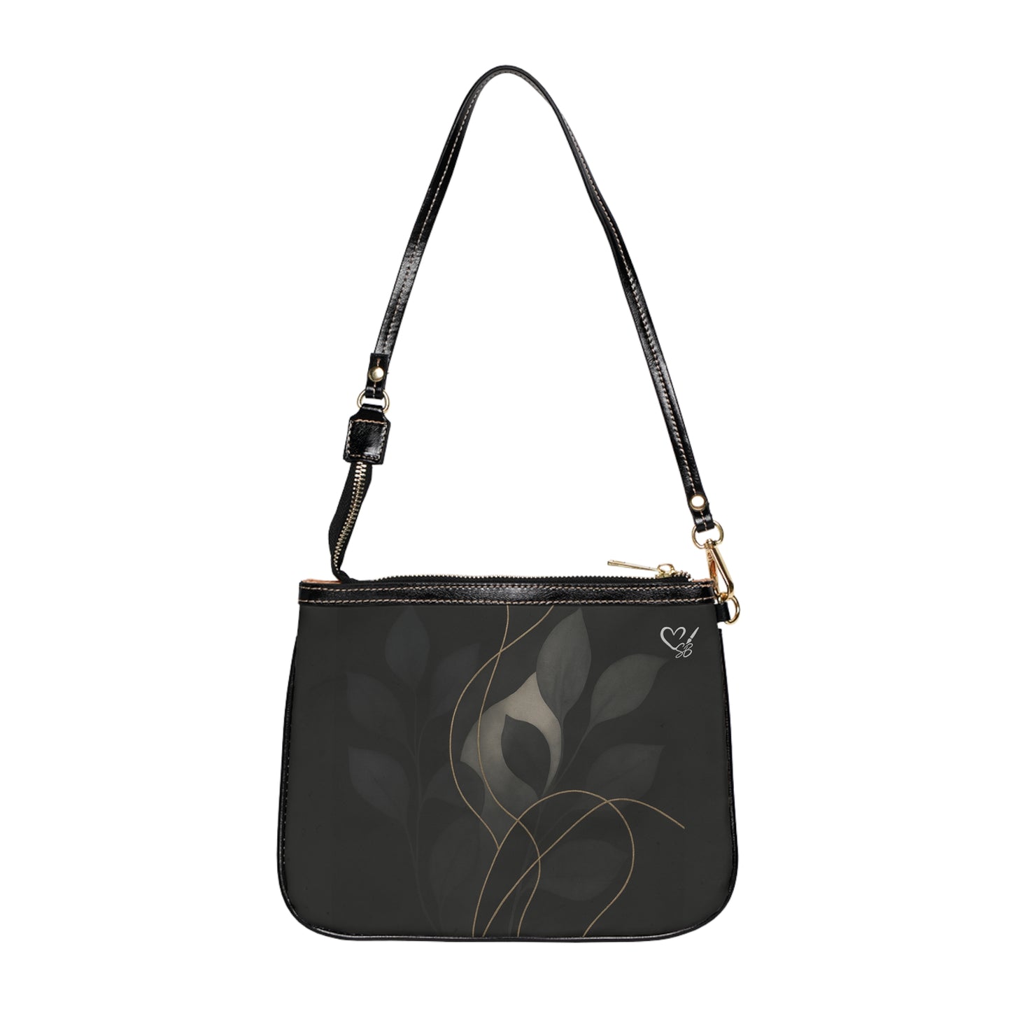 Shirley-Artisan Luxe Collection-Bolso de Hombro Pequeño — Elegante Bolso Bandolera con Estampado Floral Oscuro