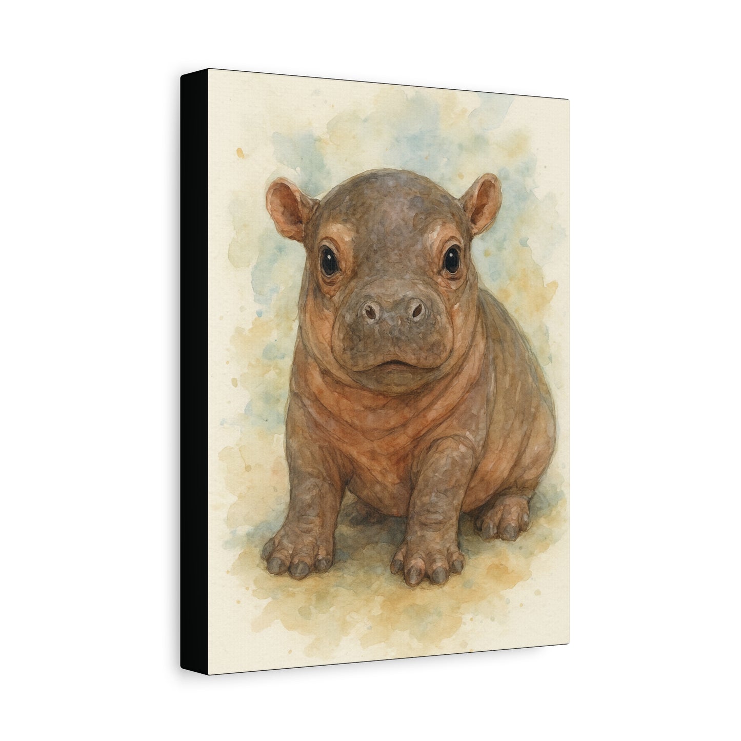 Baby Hippo-Canvas Wall Art - Savanah Collection