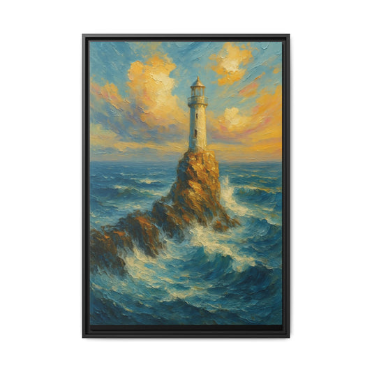 Protector-Framed Canvas Print —Coastal Harmony Collection- Nautical Seascape Wall Art
