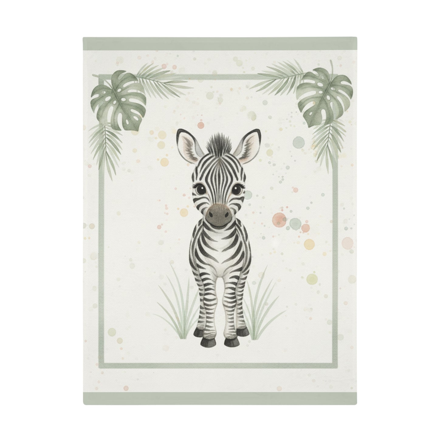 Baby Zebra 2 - Baby Safari Plush Blanket -Coordinates with Baby Safari nursery items Baby