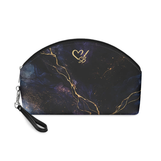Onyx-2025 Artisan Luxe Collection-Makeup Bag — Gold Vein Cosmetic Pouch