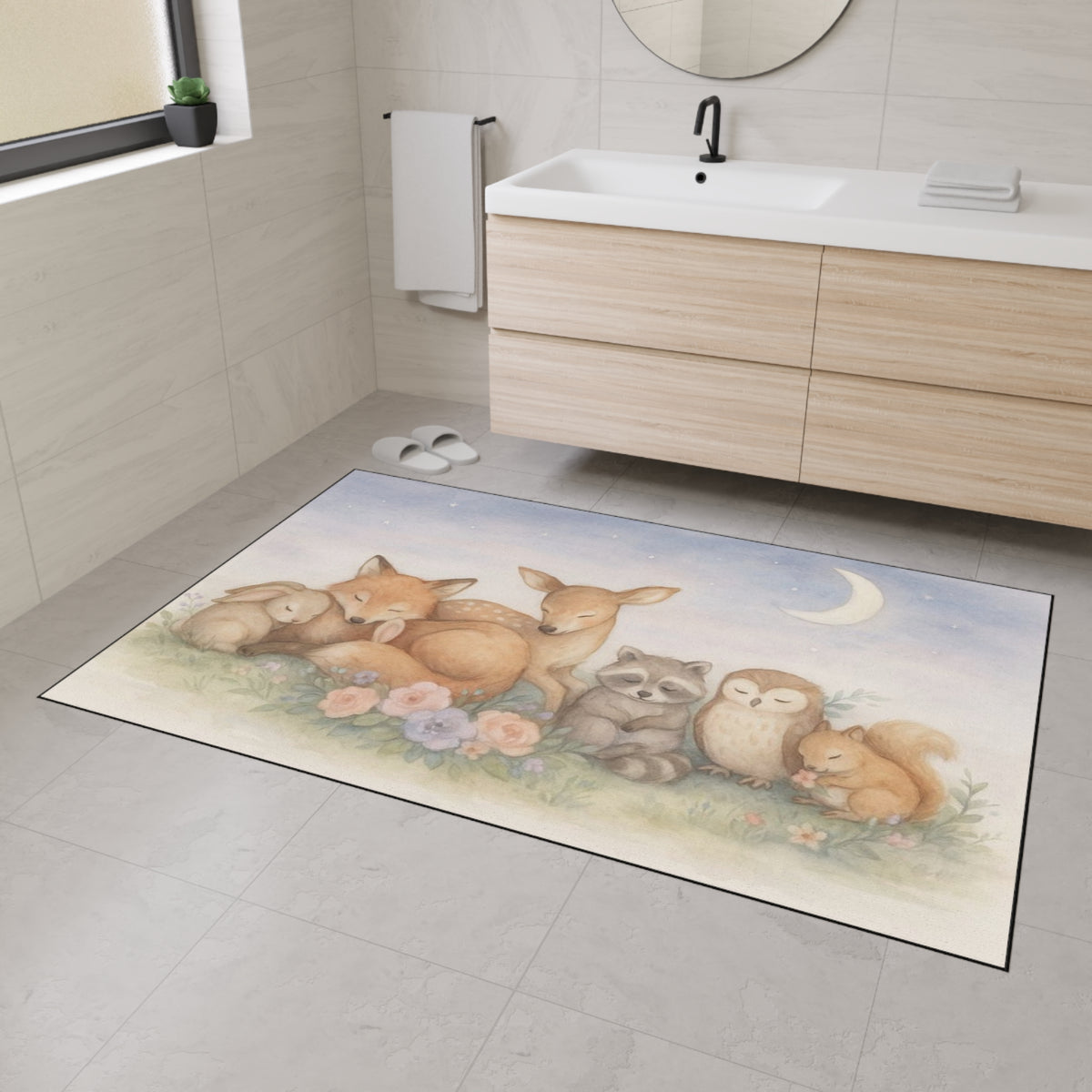 Woodland Friends Nursery Floor Mat — Modern Country Chic