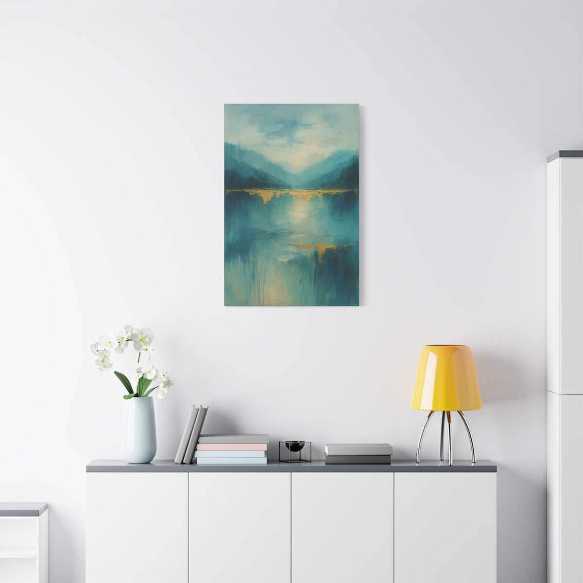 Azul Bruma - Colección de paisajes abstractos - Impresión en lienzo de bellas artes