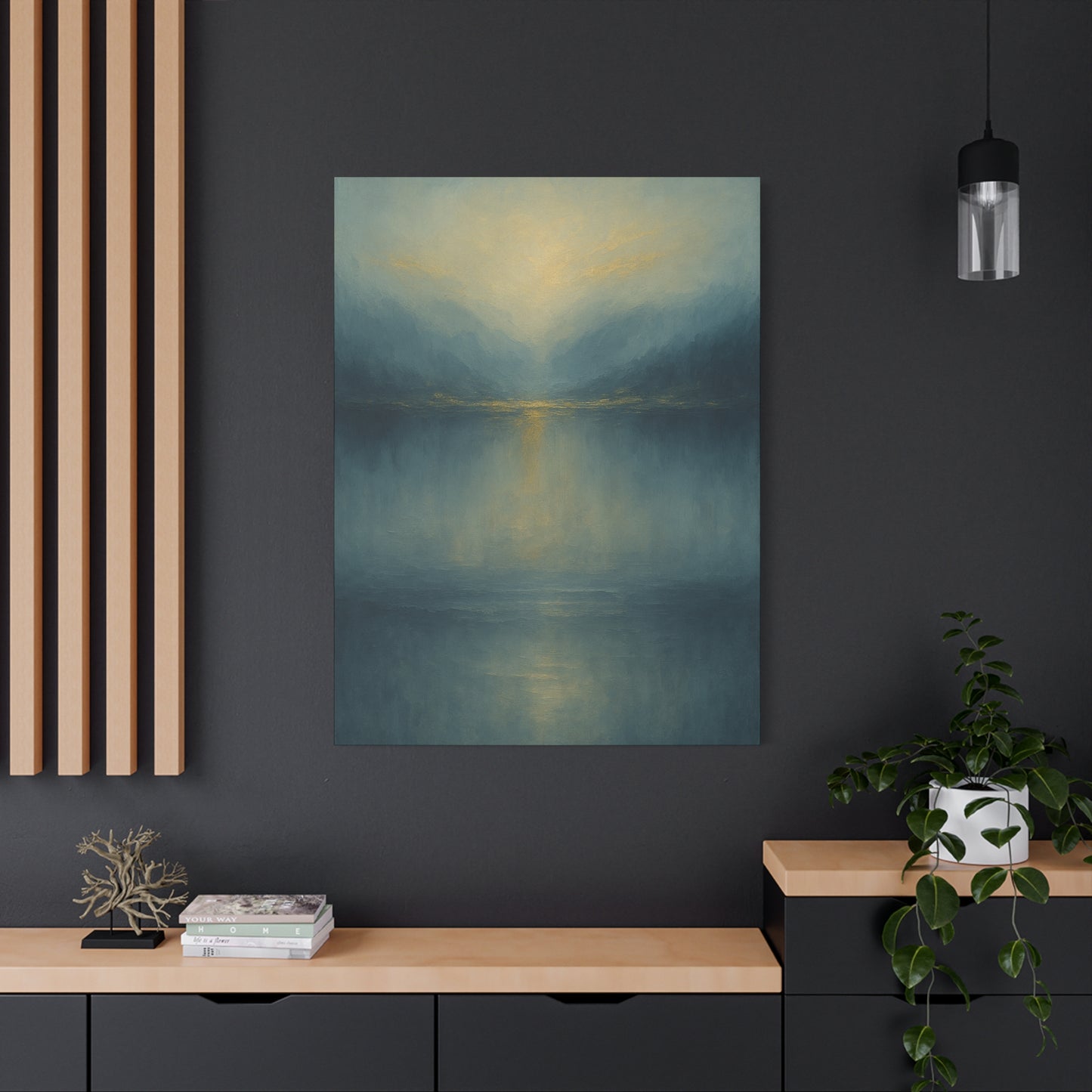 Misty Blue 3 -  Abstract landscape Collection -Fine Art Canvas Print
