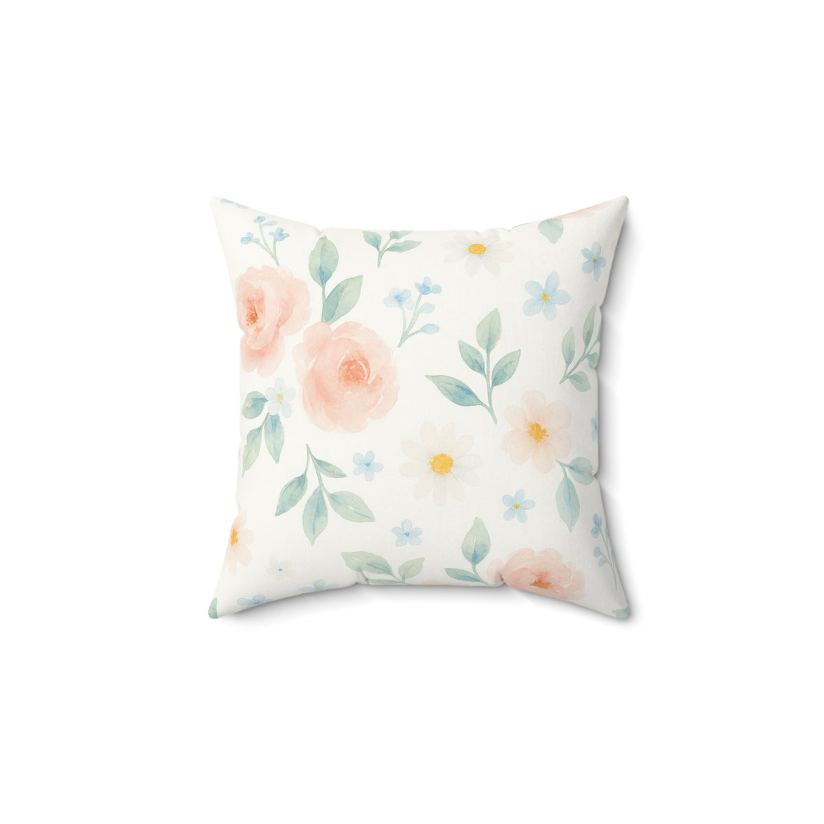 Almohada cuadrada de gamuza sintética Woodland Friends Country Chic=Dos tonos