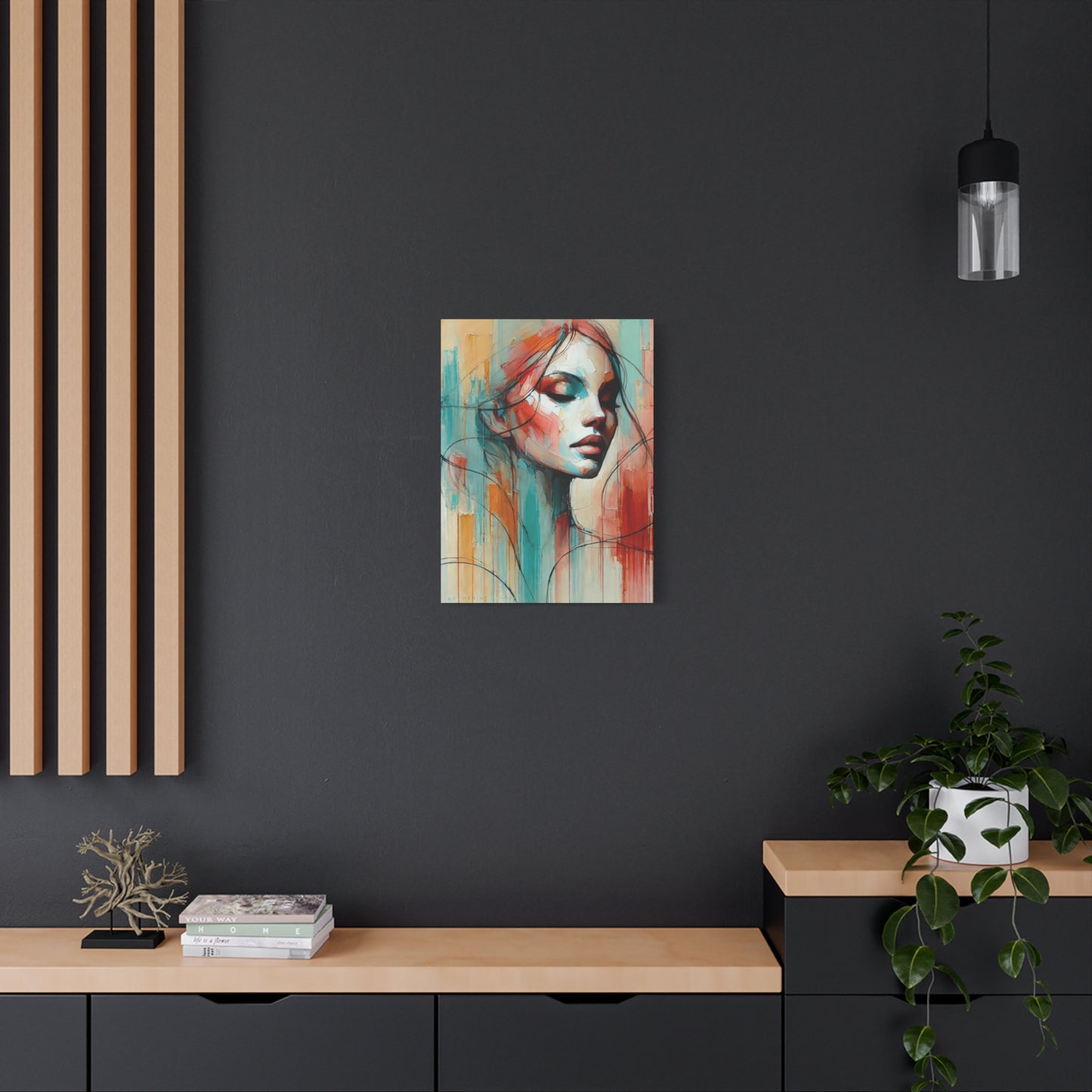 In the Now-Fine Art Canvas Print - Female Abstract Print - Calming and Modern Artwork