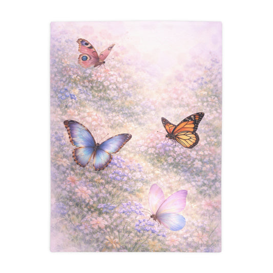 Manta para bebés y niños pequeños con diseño de mariposas, manta para cuna con estampado floral en colores pastel para bebés y niños pequeños