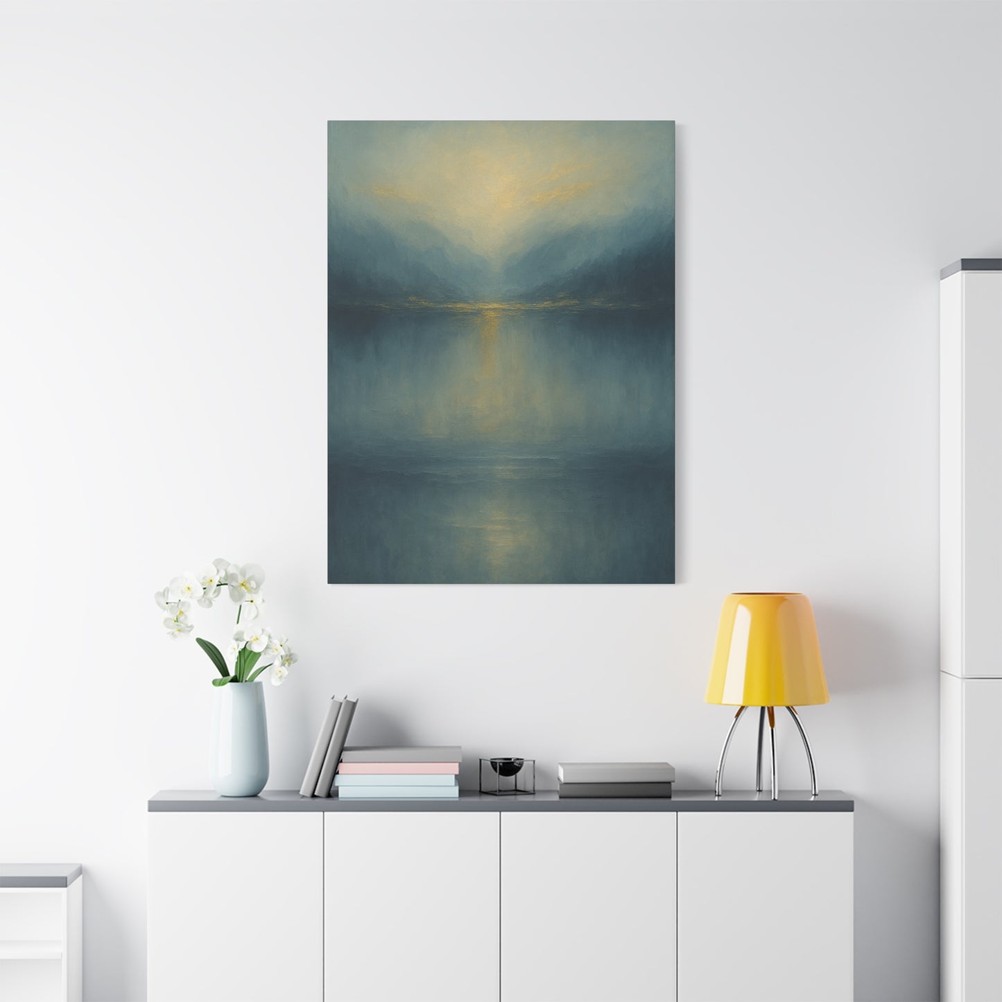 Misty Blue 3 -  Abstract landscape Collection -Fine Art Canvas Print