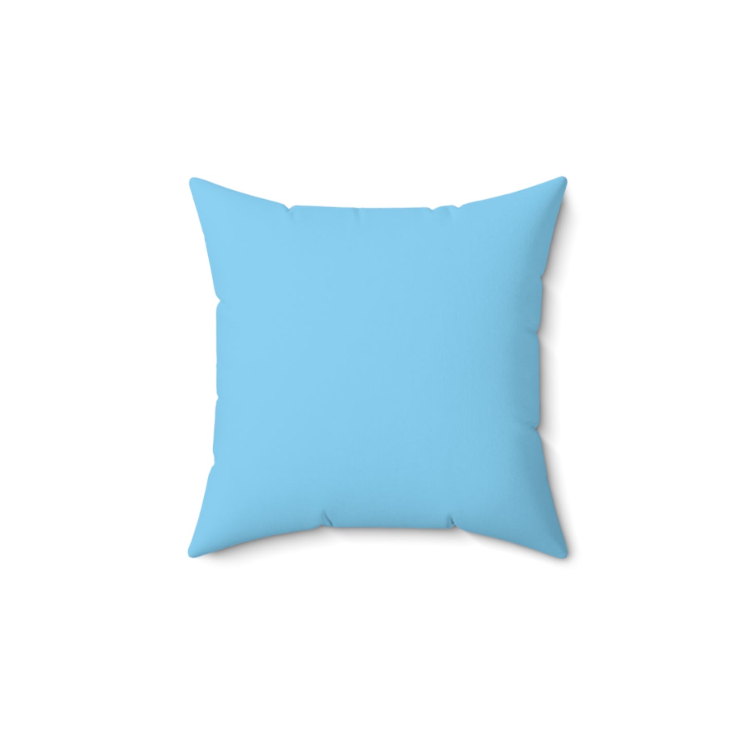 Teddy and Moon -Blue Pillow — Cute Nursery Faux Suede Square Pillow