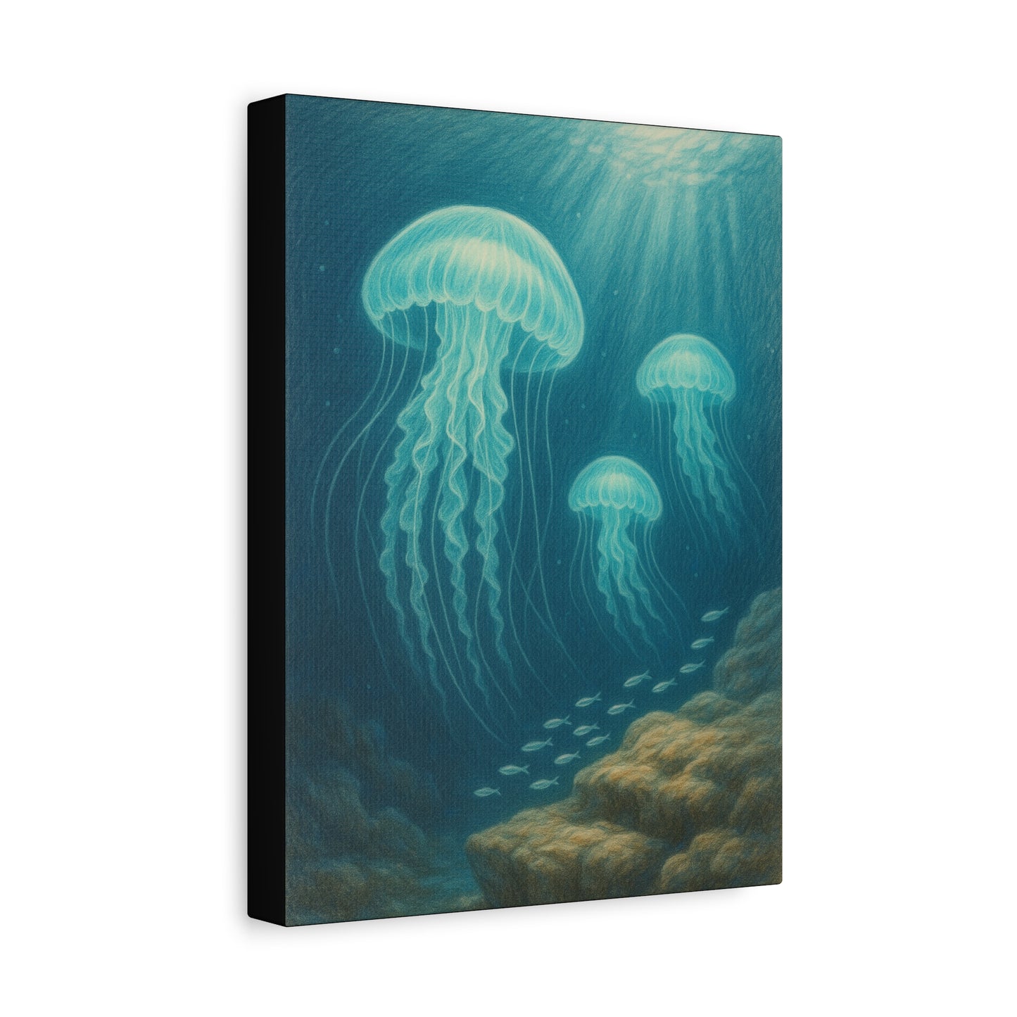 Jellyfish Ocean Canvas Print – Stretched Matte Wall Art