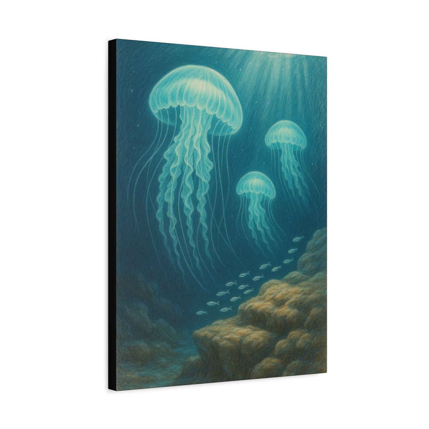 Jellyfish Ocean Canvas Print – Stretched Matte Wall Art