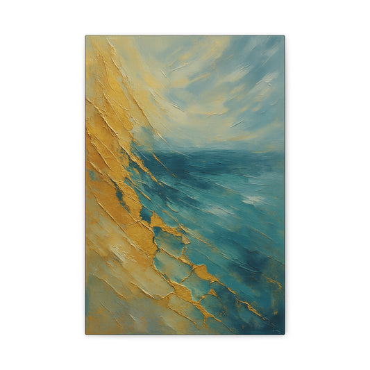Gold Coast 2- Coastal Abstract Collection-Fine Art Canvas Print