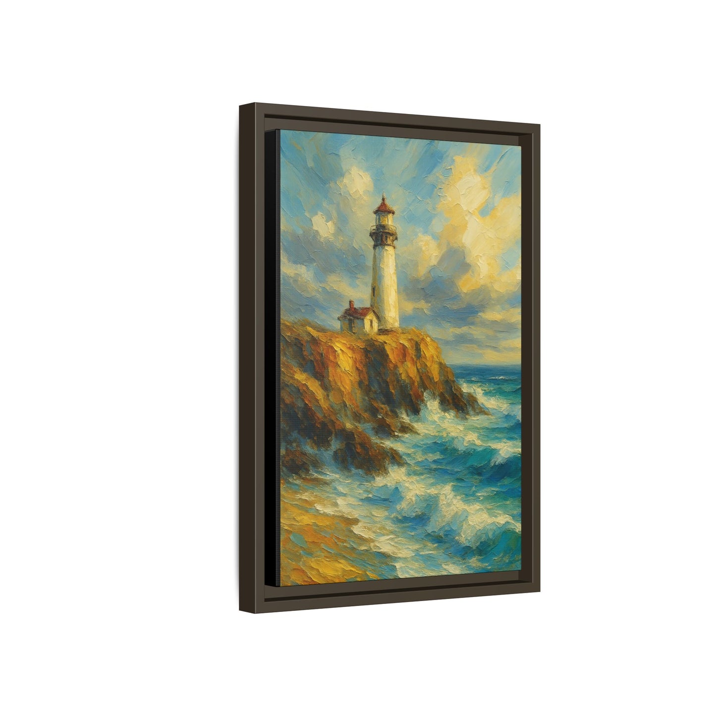 Lighthouse-Coastal Harmony Colldection-Framed Matte Canvas Print
