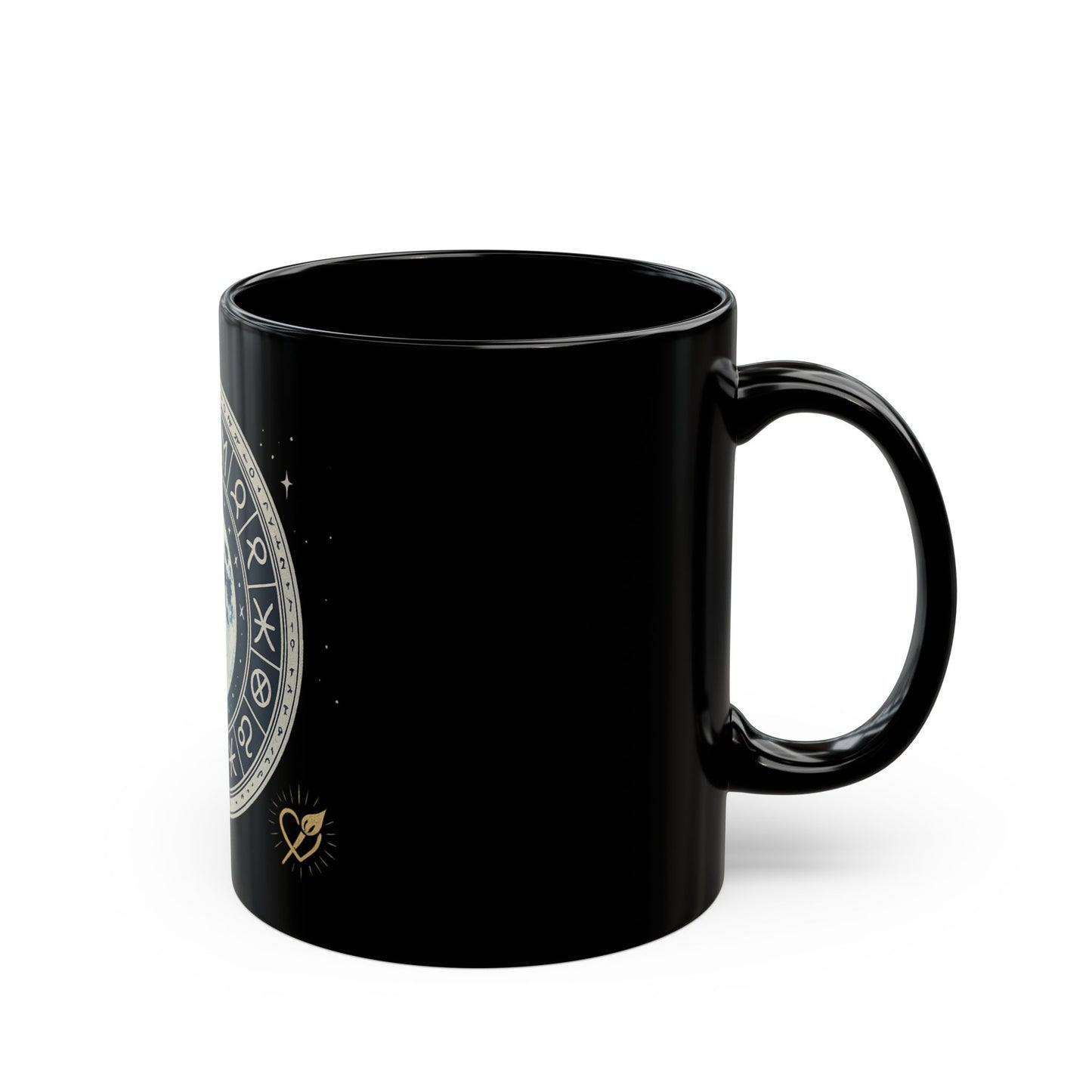 Taza de cerámica Luna Llena — Taza de café Rueda Astrológica (325 ml y 444 ml)