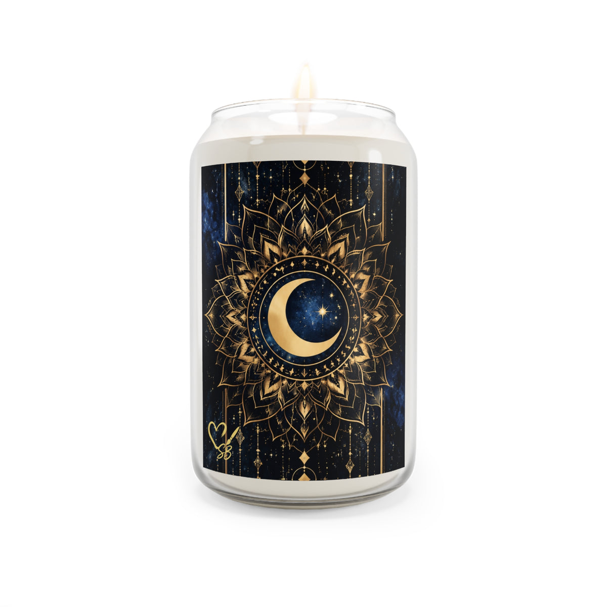 Moon Mandala Scented Soy Candle — 13.75oz Aromatherapy Candle