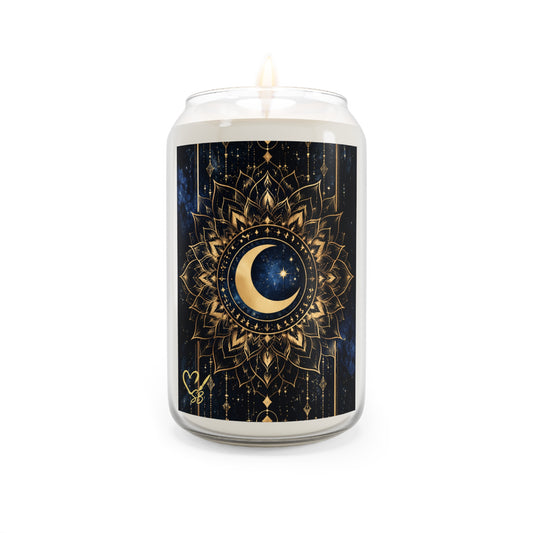 Moon Mandala Scented Soy Candle — 13.75oz Aromatherapy Candle