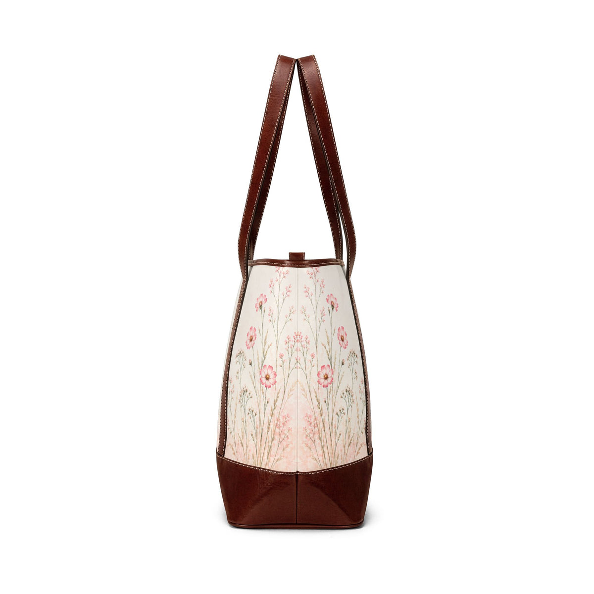 Quiet Bloom-Floral Canvas Tote Handbag — Blush Peony Garden Everyday Tote