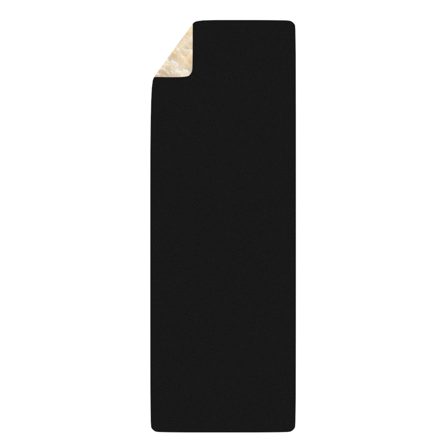 Angelic Guardian Rubber Yoga Mat — Serene Heavenly Pose Design
