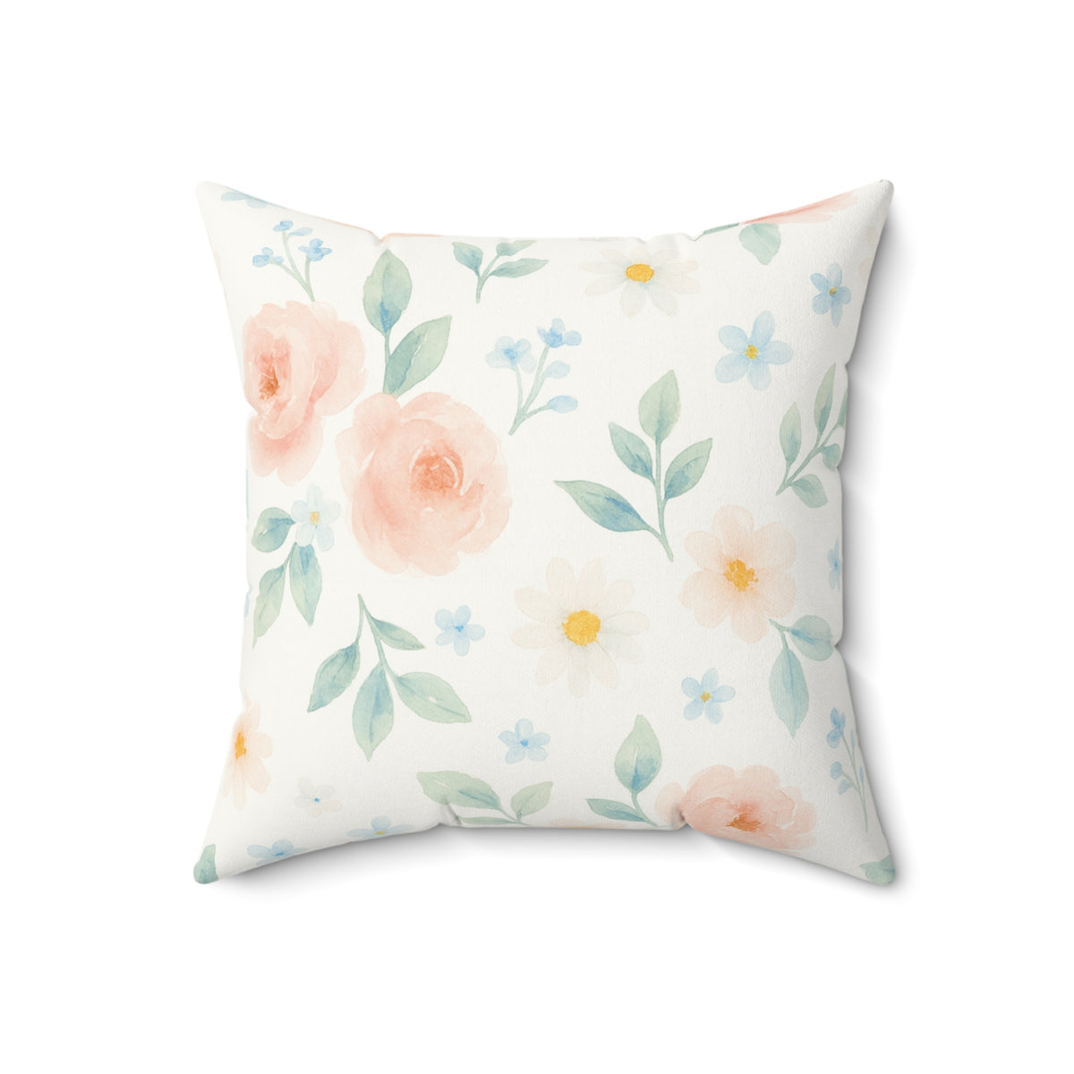 Almohada cuadrada de gamuza sintética Woodland Friends Country Chic=Dos tonos