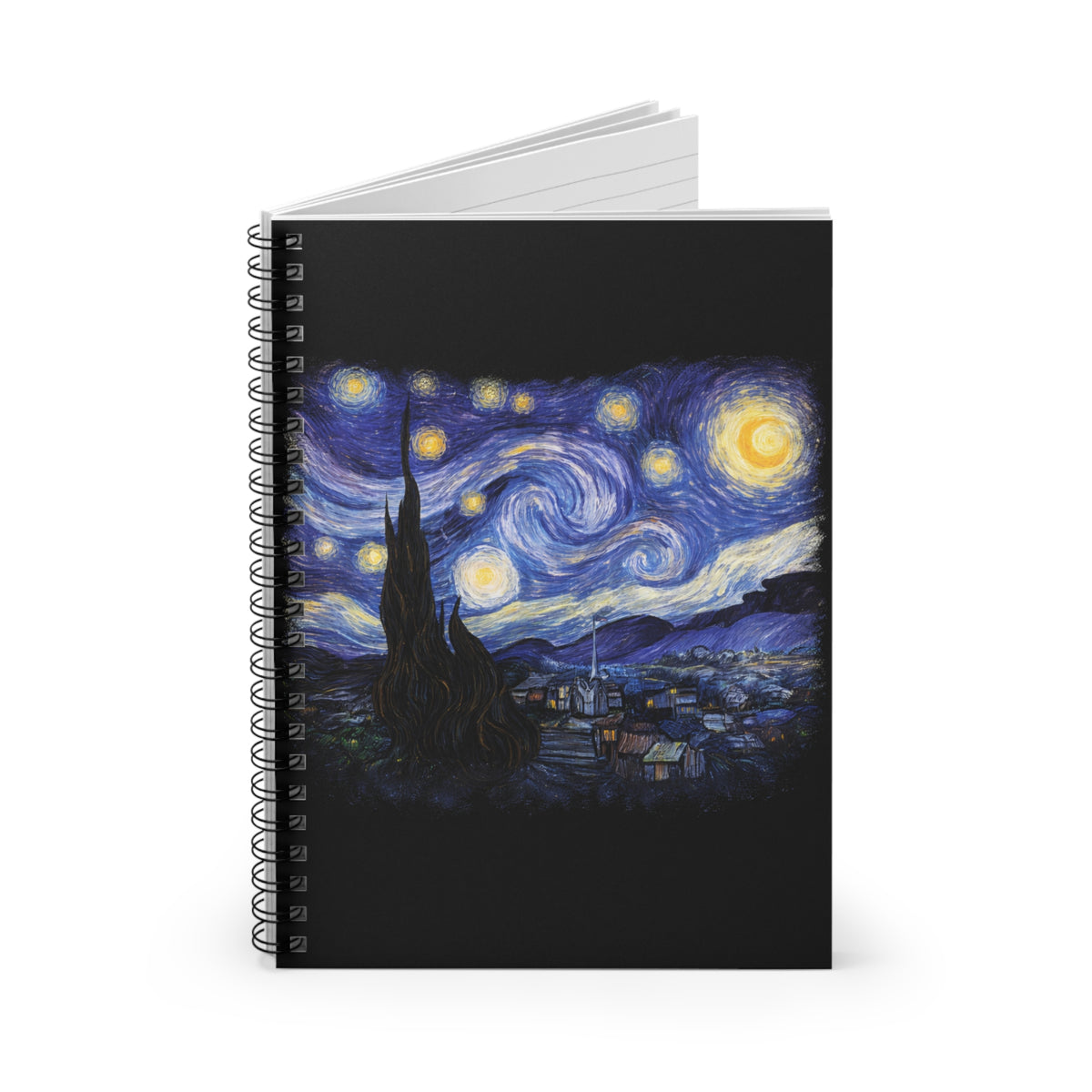 Starry Night Spiral Notebook — Ruled Journal for Writers & Artists