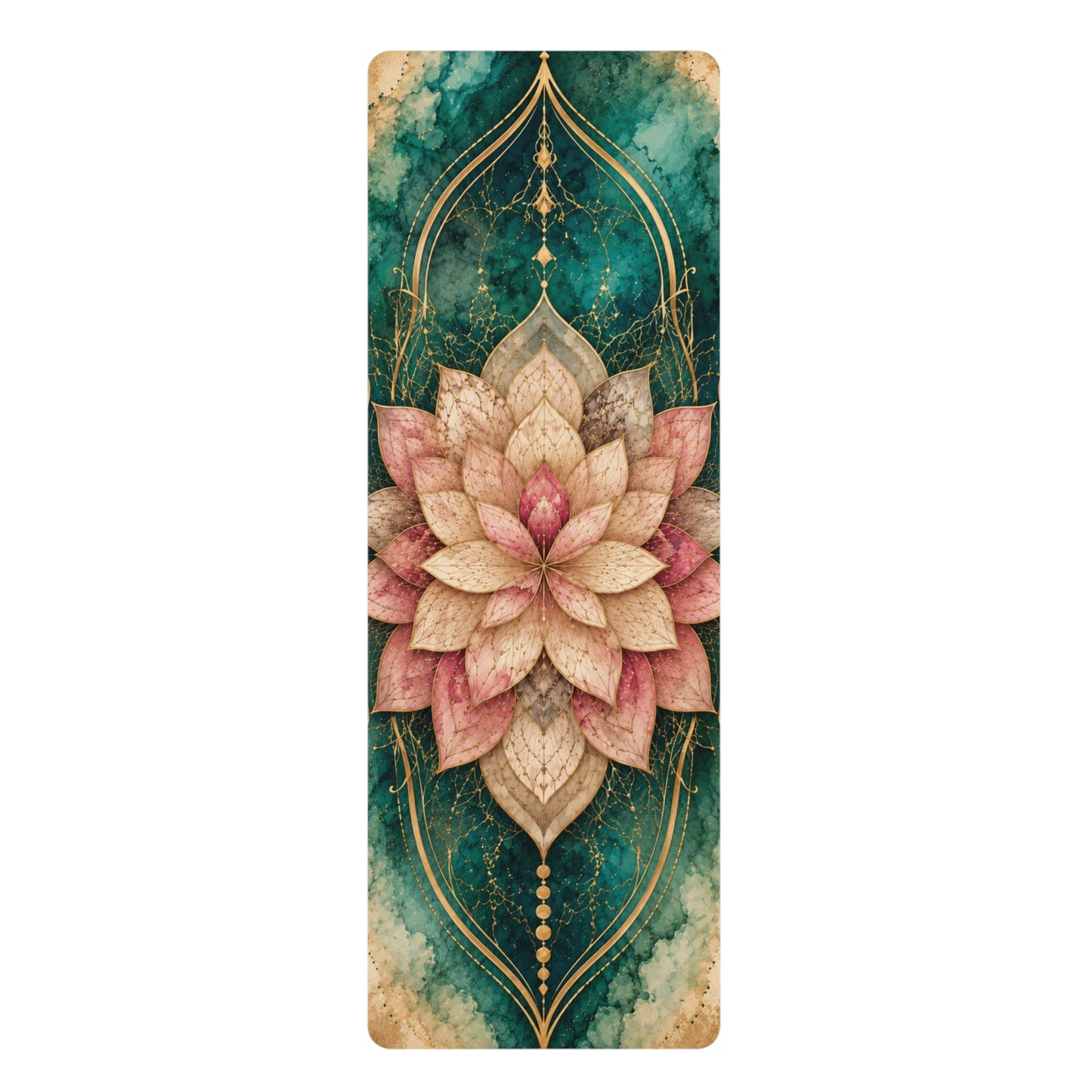 Lotus Mandala Rubber Yoga Mat — Non-Slip Eco-Friendly Exercise Mat