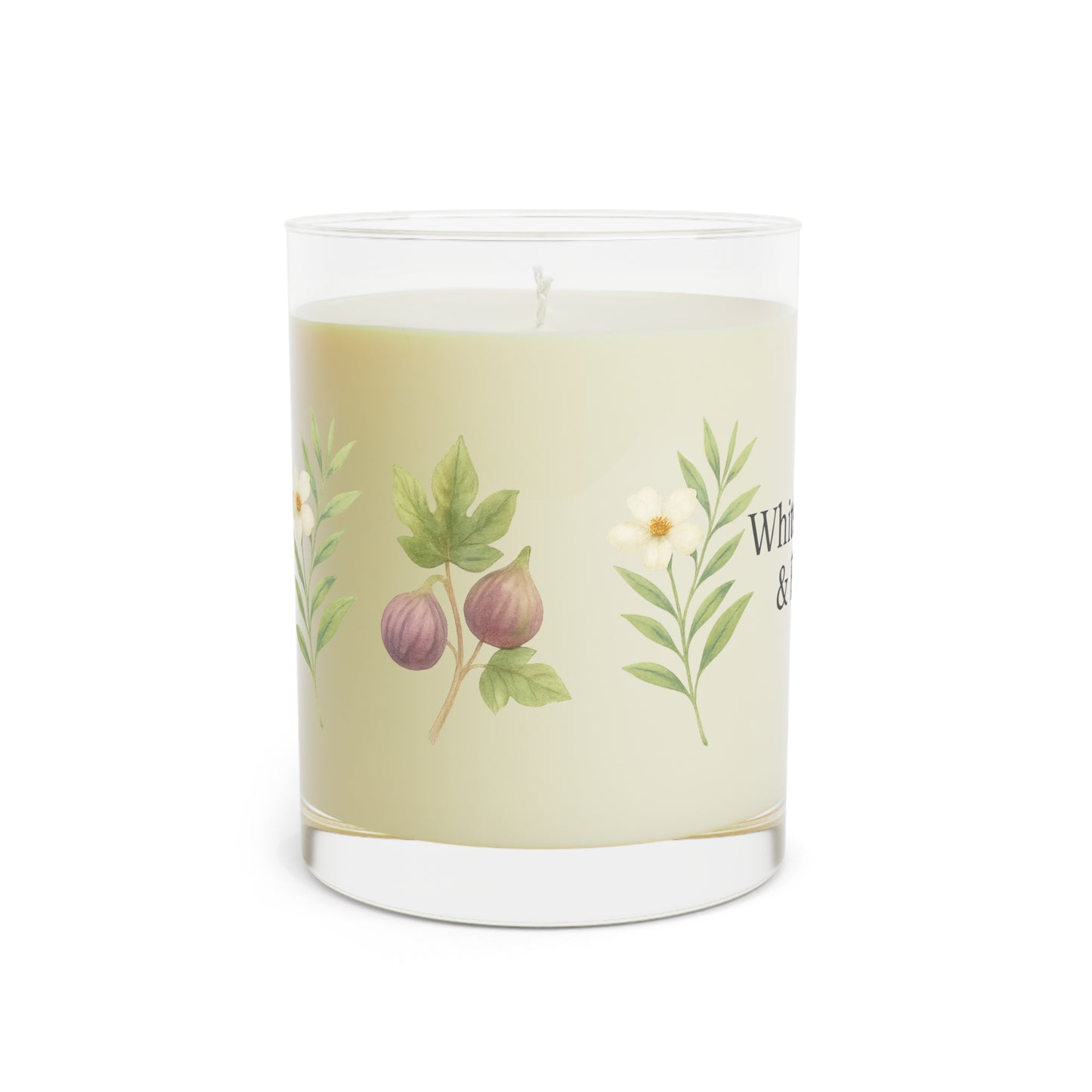 Colección de Velas Aromáticas - Vaso Completo de 11oz - Higo de Té Blanco, Musgo Rocío Marino, Menta Lavanda y Salvia