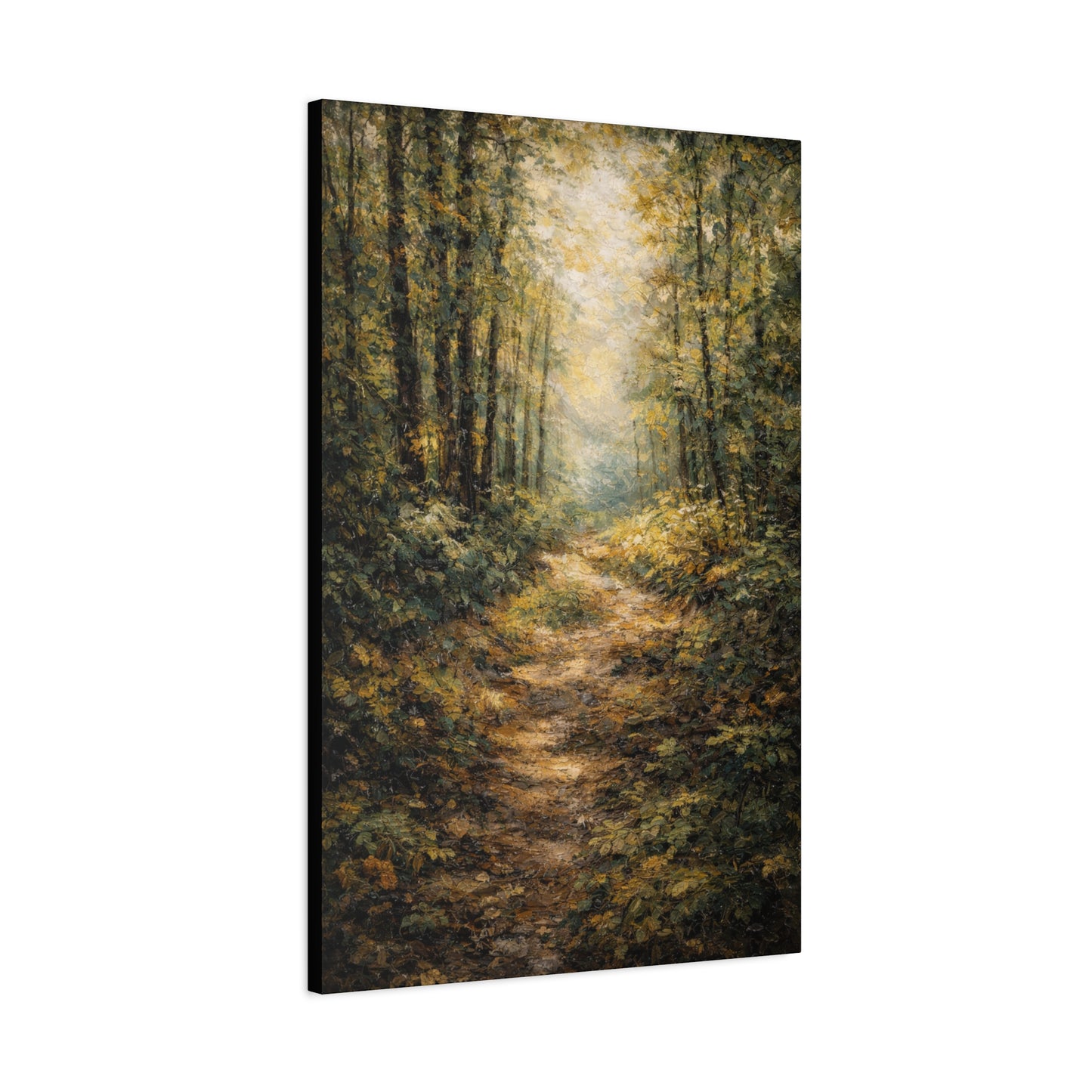 Lienzo Mate para Pared Sendero del Bosque – Paisaje Arbolado Tranquilo