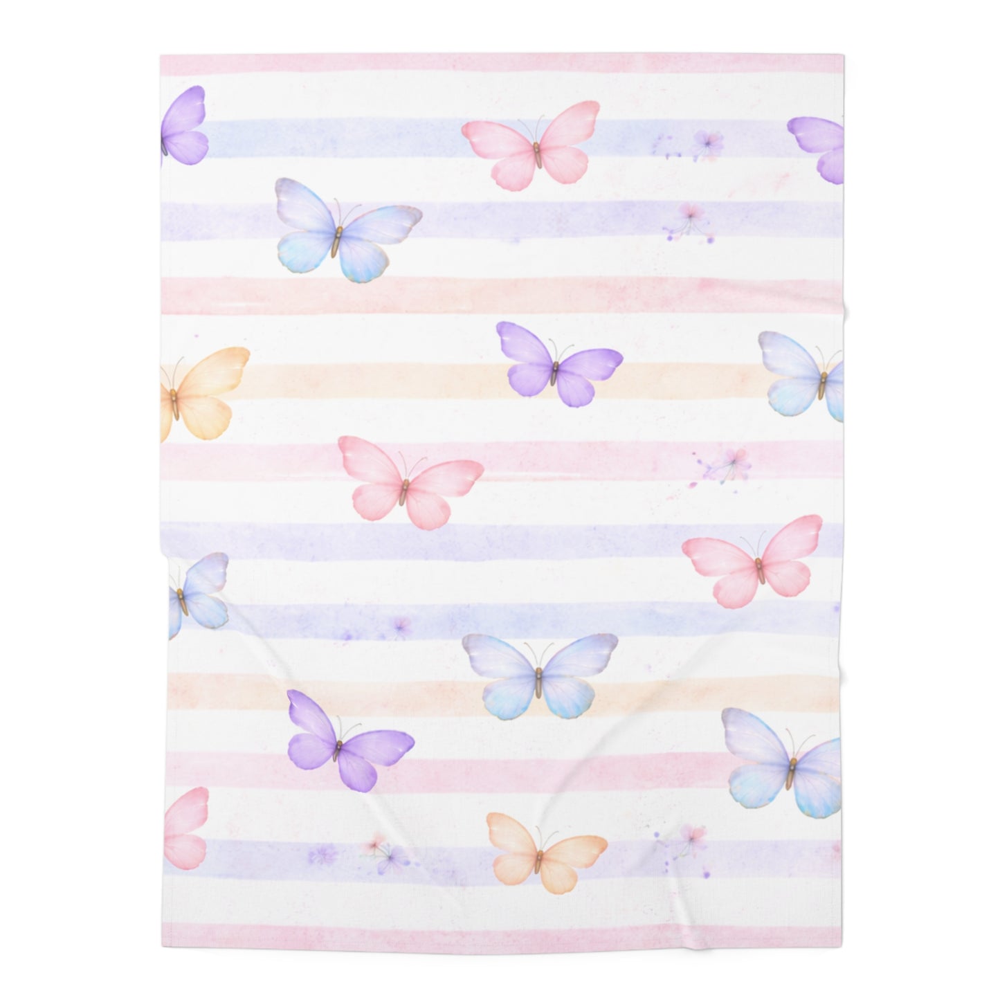 Manta Envolvente para Bebés con Diseño de Mariposa — Envoltura para Recién Nacidos con Mariposas y Rayas