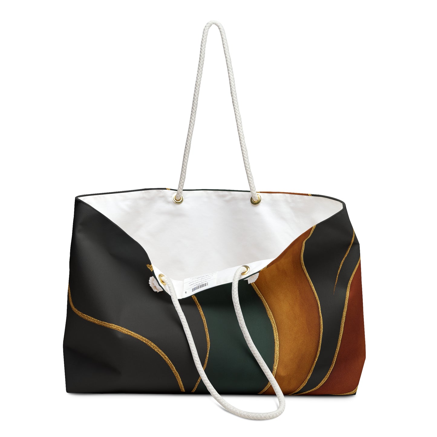 Vivian Artisan Luxe weekender bag interior view – spacious lining and pockets detail by the Soulful Brush
