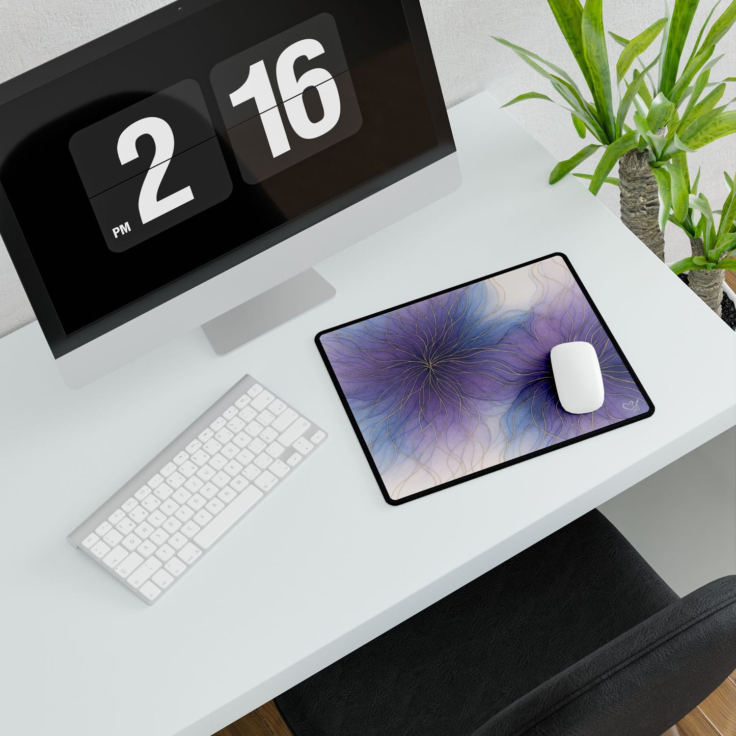Lilac Dreams — Artistic Collection Acrylic Ink Desk Mat for Home Office