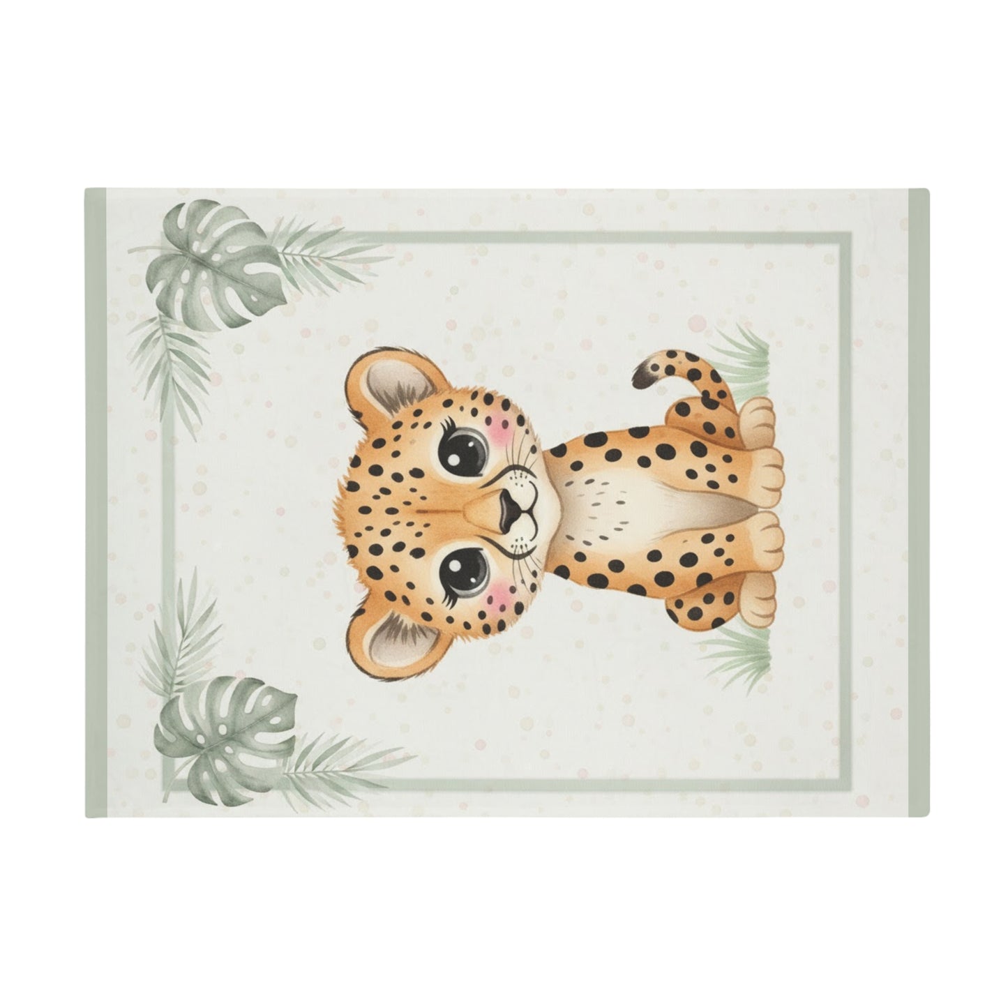 Baby Cheetah- Baby Safari Plush Blanket -Coordinates with Baby Safari nursery items Baby
