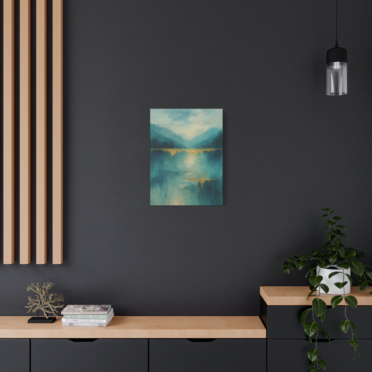 Azul Bruma - Colección de paisajes abstractos - Impresión en lienzo de bellas artes