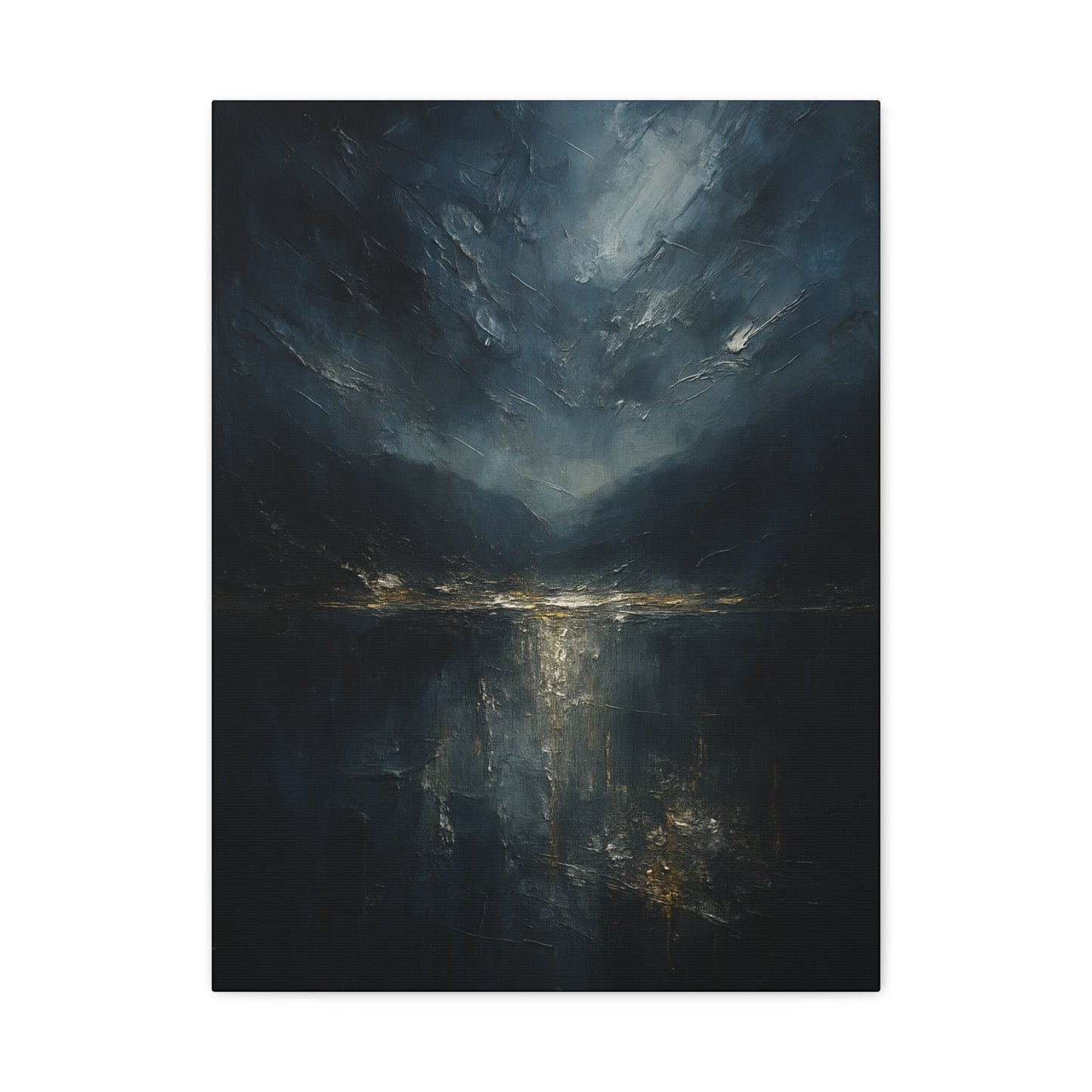 Misty Mountian Evening Solitude-  Abstract landscape Collection -Fine Art Canvas Print