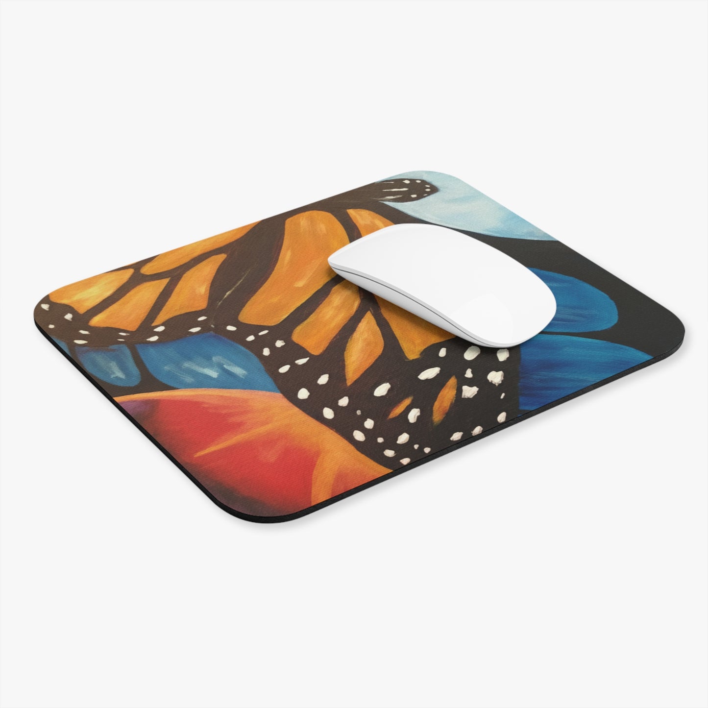 Monarch Butterfly Floral Mouse Pad – Bright Nature Desk Mat
