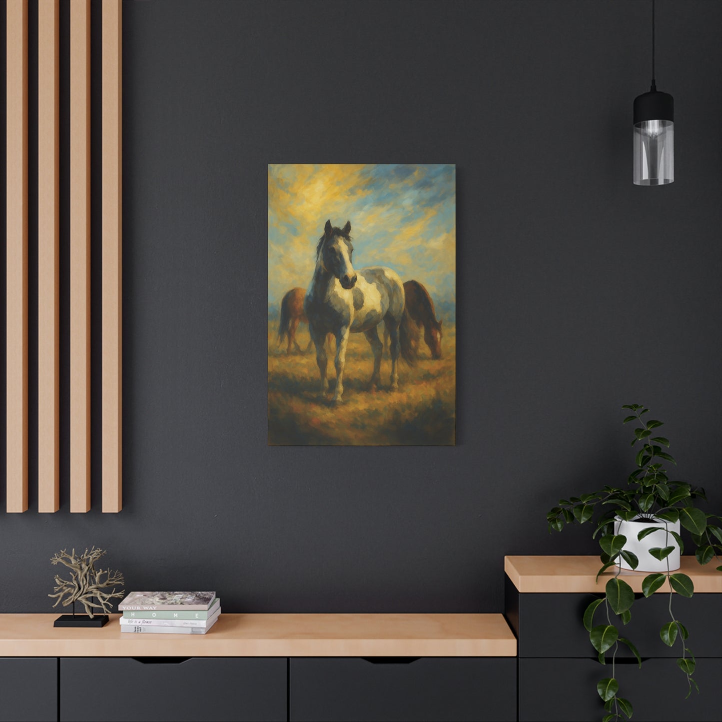 Lienzo "Caballo Pastoril" — Arte de Pared Mate Estirado