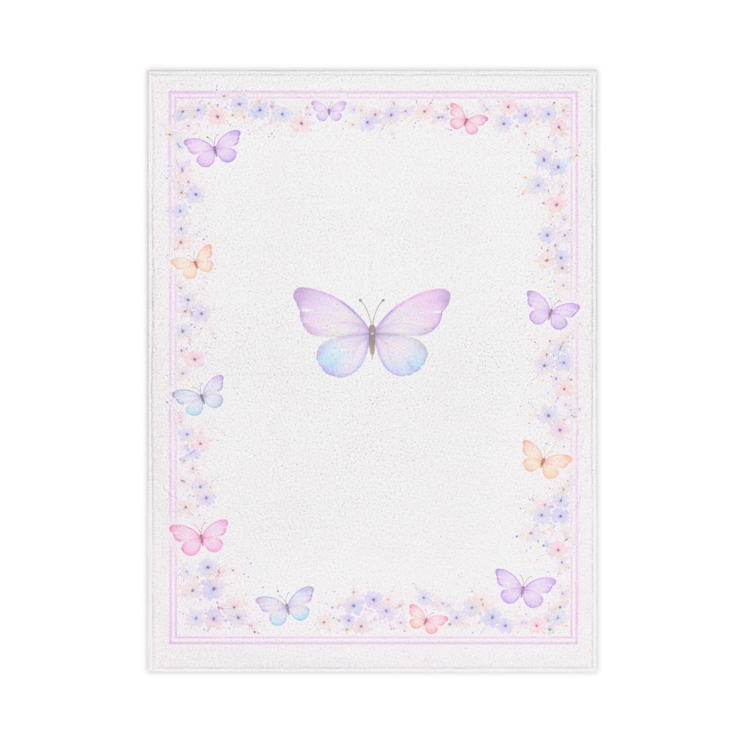 Butterfly Toddler Blanket — Pastel Floral Nursery Throw for Babies & Toddlers